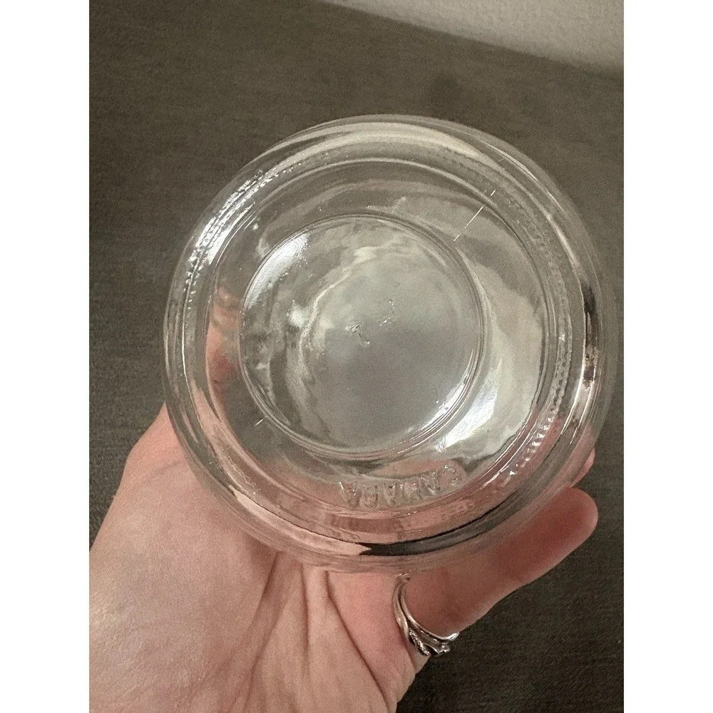 Christmas Snowman Apothecary Clear Glass Small 8